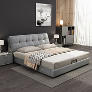 床现代简约免洗科技布床1.8米双人大床2米实木轻奢高端布艺床婚床
