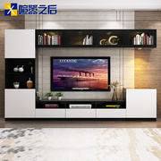 钢化玻璃电视柜组合墙柜简约小户型，电视墙影视，柜定制客厅柜d-029