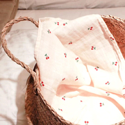 出口ins系列婴儿精梳棉四层纱布宝宝浴巾盖毯120x120cm家居服套装