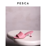 PESCA/Naomi 超稳设计款高跟舒适夏季通勤百搭简约穆勒凉拖鞋