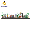 buildmoc经典创意系列海绵，世界天际线，中国拼插拼装积木益智玩具
