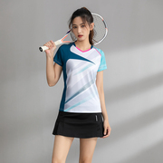 羽毛球女装套装春夏速干运动短袖排球比赛网球，服定制印字
