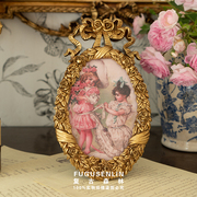 复古欧式金色玫瑰丝带镂空浮雕，树脂相框画框，家居摆件墙面雕花装饰