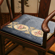 新中式坐垫座椅垫红木沙发坐垫加厚冬季绒布家具垫茶椅垫圈椅坐垫