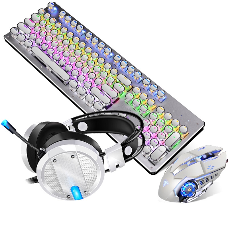 New Alliance Technology steam Punk Retro Mechanics keyboard mouse headset Three suit Electronic competition gamein the Computer Hardware/Monitor/Computer Peripherals , Keyboards category - from Buy2taobao.com to provide professional Taobao agent buy service