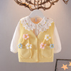 女宝宝春秋装1-2-3岁女童长袖，上衣两件套8-9个月，婴儿衣服套装