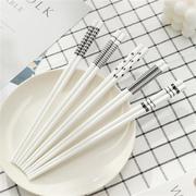 日式陶瓷筷子家用防霉防潮高档创意一人一筷耐高温餐具公筷套装