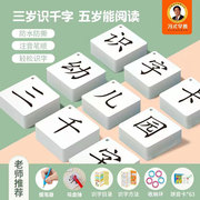 识字卡片3000字识汉字，早教卡片小学生识字卡，生字儿童学汉字神器