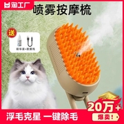宠物喷雾按摩梳猫咪蒸汽梳子，梳毛器猫毛梳猫梳子，喷水去浮毛免洗澡