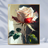 玫瑰水彩数字油画diy手绘填充涂色减压现代简约花卉油彩装饰画