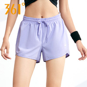 361运动短裤女裤2023夏季361度速干冰丝外穿五分跑步健身裤子