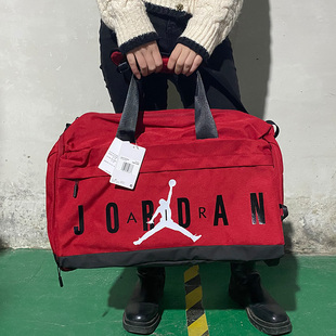 大红色训练包aj健身包耐克(包耐克)大容量jordan男单肩包手拎包斜挎包