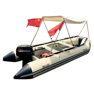 钓鱼船冲锋舟橡皮船充气船用折叠帐篷遮阳篷 不锈钢遮阳棚遮阳伞