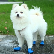 小狗狗雨鞋软底夏季不掉脚法斗防掉防水雨靴，宠物外出脚套防脏鞋子