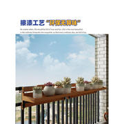 阳台花架悬挂护栏花架子实木栏杆置物架挂式花盆架多肉植物展示架