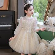 定制女童公主裙高端礼服，花童婚礼主持连衣蓬蓬裙，小女孩洋气儿童演