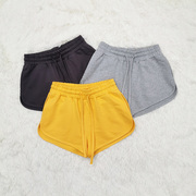 高端纯棉运动短裤夏韩版热裤有兜跑步裤健身瑜伽女women's shorts