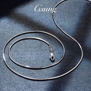 gsung铂金项链女士pt950蛇骨链，白金男士女，款锁骨链颈链素链时尚