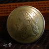 希腊复古硬币扣美元扣铜财布扣真币扣27mm盲诗人，荷马黄铜材质