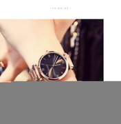 古欧款简约罗马钢带手表女时尚，石英紫色大表盘，圆形普通国产腕表