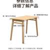 折叠书桌写字桌原木家用餐桌简约现代纯实木长方形饭桌简易学习桌
