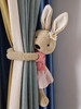 创意磁吸款美人兔卡通公主，风窗帘扣可爱小兔子毛绒绑带儿童房装饰