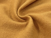 垂感弹力细腻黄色针织羊毛毛料，毛呢布料开衫套装连衣裙裤子面料