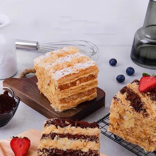 荷家拿破仑蛋糕千层酥毛巾卷西式长条糕点法式甜品网红新独立包装
