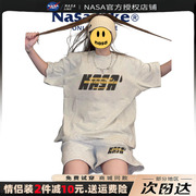 NASA夏季搭配一整套情侣装休闲运动跑步两件套装男女幻影字母短裤