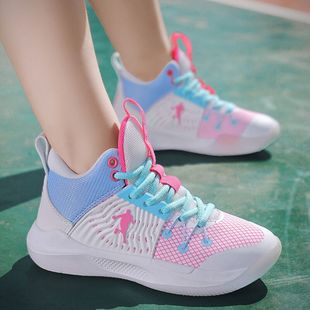 女童篮球鞋春秋季潮鞋2024透气儿童鞋子防滑中大童女孩运动鞋