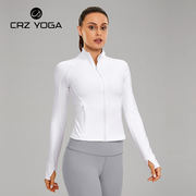 crzyogabutterluxe黄油女士运动外套瑜伽服长袖健身*立领拉链衫