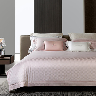系列高端轻奢简约床上用品四件套夏季床品设计1天丝棉提花现代