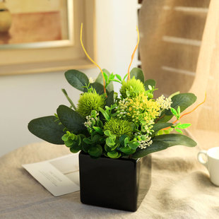 仿真绿植物盆栽摆件客厅餐桌面卧室内塑料假花套装饰品摆设小盆景