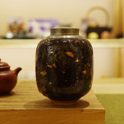 景德镇茶叶罐茶古朴纯手工孤品古风自然主人杯茶具茶道茶仓中式
