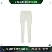 香港直邮pt女士白色，弹力粘胶纤维裤子cdvsnyz00stdft34