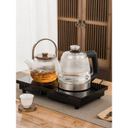 双炉电陶炉电热茶炉，自动上水加水抽水嵌入式茶盘茶台桌玻璃煮茶壶