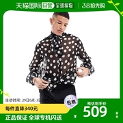 香港直邮潮奢asos男士，设计宽松透视大号波尔卡圆点，绑带领衬衫()