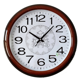 北极星客厅挂钟16-20英寸简约现代静音万年历(万年历)带温度办公石英钟表