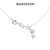 marseven可爱反派系列流星，小幽灵项链s925银，时尚原创设计锁骨链