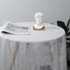 素时光法式复古镂空网纱白色玫瑰蕾丝，桌布野餐布背景布门帘(布门帘)遮光布