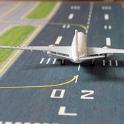 1400飞机场模型客机波音777空客380跑道停机坪，沙盘背景微缩场景
