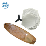 冲浪板PC材质防滑垫六角蜂窝形状脚垫surf pad冲浪板止滑垫20片装