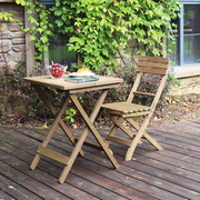 休闲桌椅小茶几茶桌实木边桌方桌长桌折叠式桌椅套件庭院阳台休闲