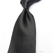 出口德国纯色十厘米正装黑领带男士商务工作面试职业西装黑色领带