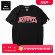 KERWATS可维斯品牌大码男女情侣装短袖2024字母t恤圆领加大号