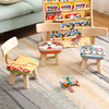 儿童凳实木家用卡通可爱靠背椅布艺矮凳创意小凳子宝宝换鞋凳