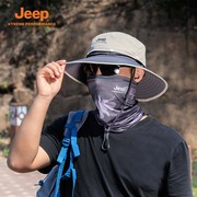 jeep帽子男士夏季渔夫帽，男户外钓鱼防晒帽，男款登山防紫外线太阳帽