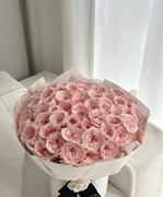 三茶花事成都同城鲜花速递生日生日花，33支玫瑰花束11粉玫瑰花束