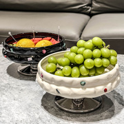 水果盘家用客厅茶几现代高档轻奢高级感装饰品，摆件糖果零食盘收纳