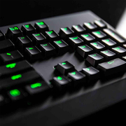 Razer雷蛇机械键盘套q装黑寡妇标准绿轴104键RGB电竞电脑游戏有线